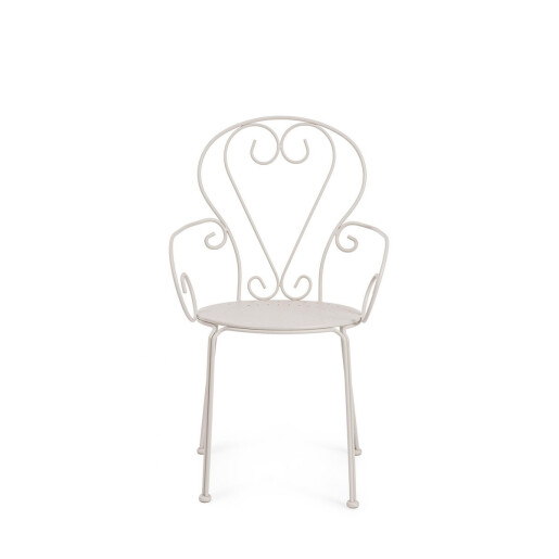 Set 4 scaune otel bej Etienne 49x49x89 cm