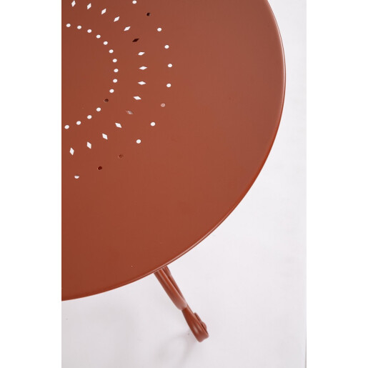 Masa otel caramiziu Etienne 70x72 cm