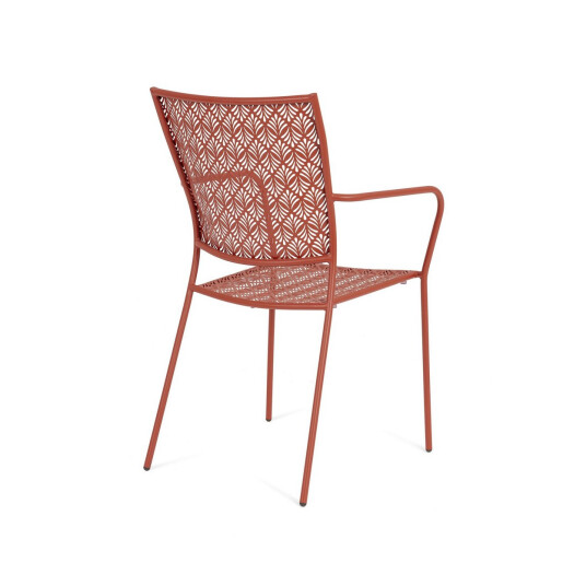 Set 4 scaune otel caramiziu Lizette 54x55x89 cm