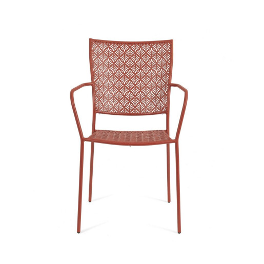 Set 4 scaune otel caramiziu Lizette 54x55x89 cm