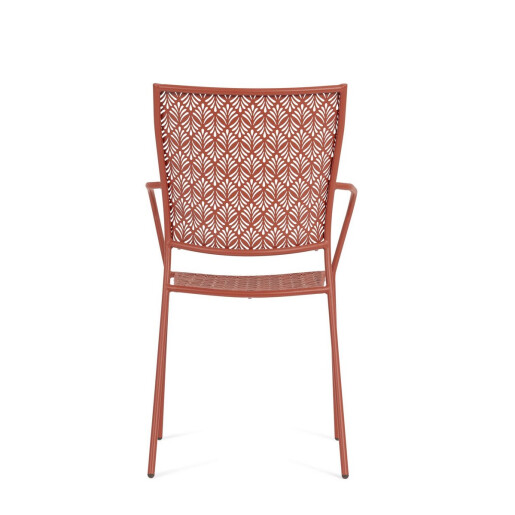 Set 4 scaune otel caramiziu Lizette 54x55x89 cm