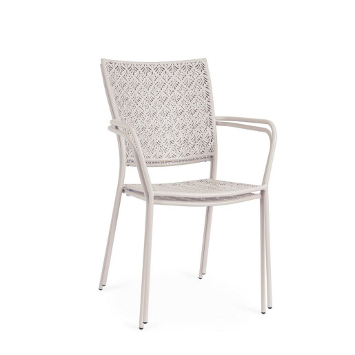 Set 4 scaune otel bej Lizette 54x55x89 cm