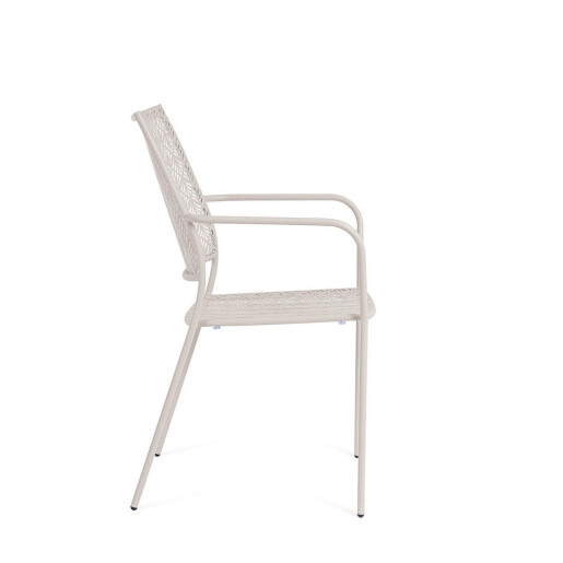 Set 4 scaune otel bej Lizette 54x55x89 cm