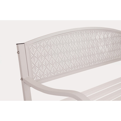 Banca gradina otel bej Lizette 123x55x84 cm