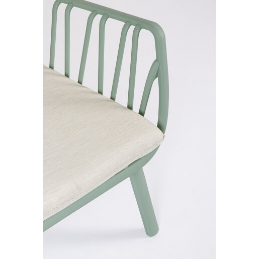 Set mobilier gradina otel verde textil bej Nixie 51x40 cm, 65x45 cm, 77x64x68 cm, 121x64x68 cm