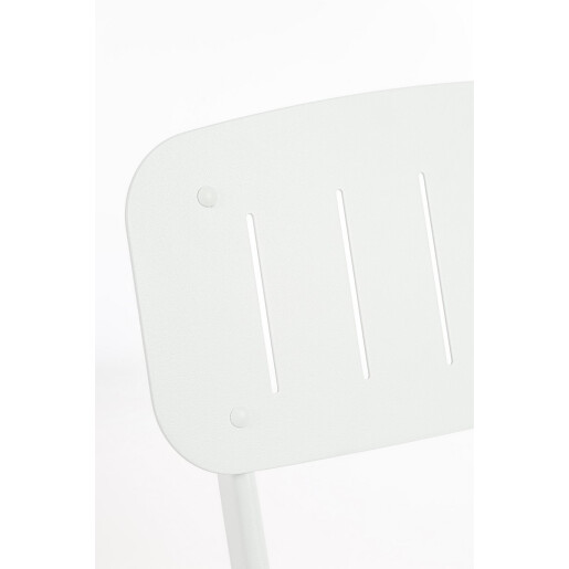 Set mobilier gradina otel alb Yvonne A:44x50x85h ; 70x70x72h