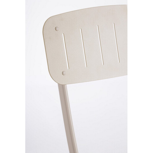 Set mobilier gradina masa, 2 scaune otel champagne Yvonne 44x50x85h, 70x70x72h