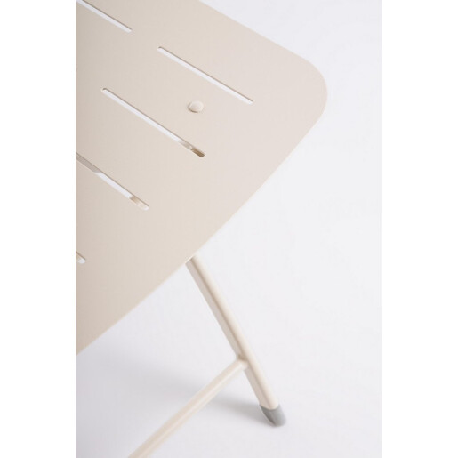 Set mobilier gradina masa, 2 scaune otel champagne Yvonne 44x50x85h, 70x70x72h