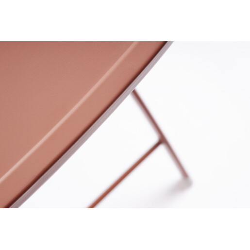 Set mobilier gradina masa, 2 scaune otel caramiziu Yvonne 44x50x85h, 70x70x72h