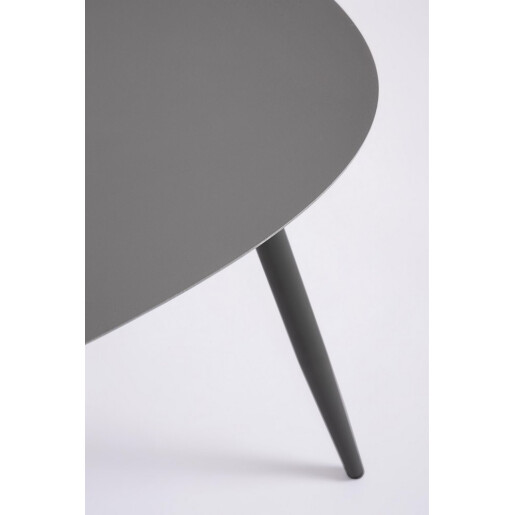 Set 2 masute cafea otel gri antracit Yvonne 77.5x73.5x35h; 77.5x73.5x45h