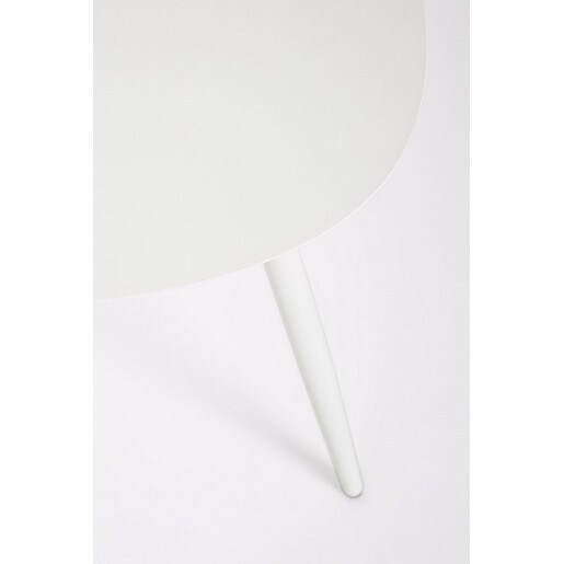 Set 2 masute cafea otel alb Yvonne 77.5x73.5x35h; 77.5x73.5x45h