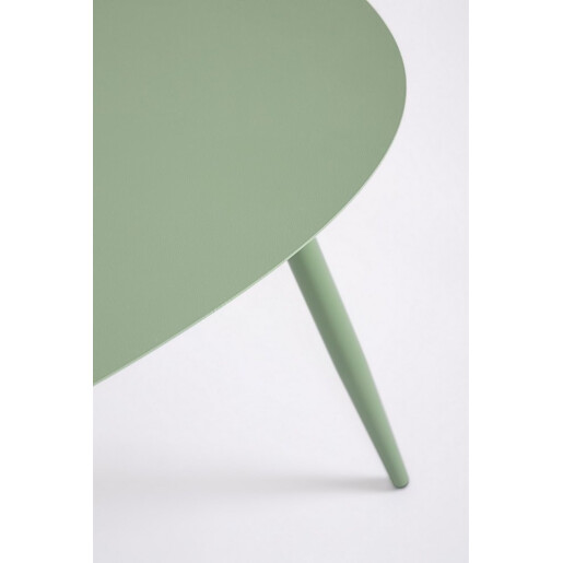 Set 2 masute cafea otel verde Yvonne 77.5x73.5x35h; 77.5x73.5x45h