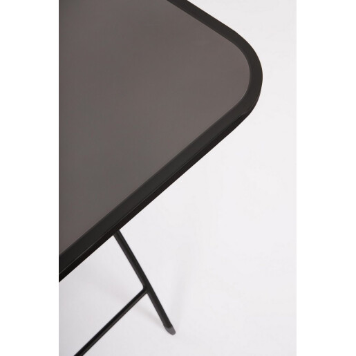 Masa gradina, terasa pliabila otel gri charcoal Yvonne 110x70x72h