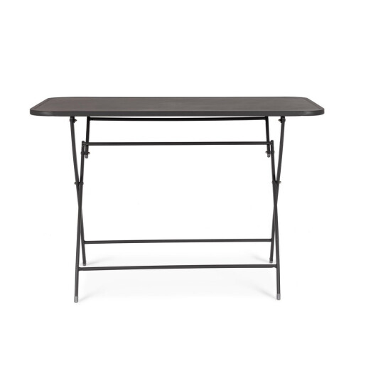 Masa gradina, terasa pliabila otel gri charcoal Yvonne 110x70x72h