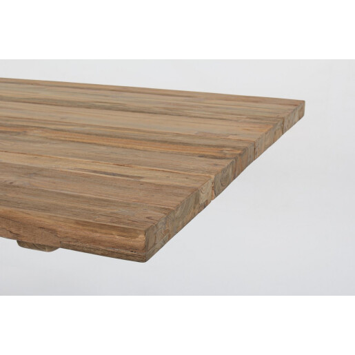 Masa aluminiu negru lemn maro Ramsey 240x100x77 cm