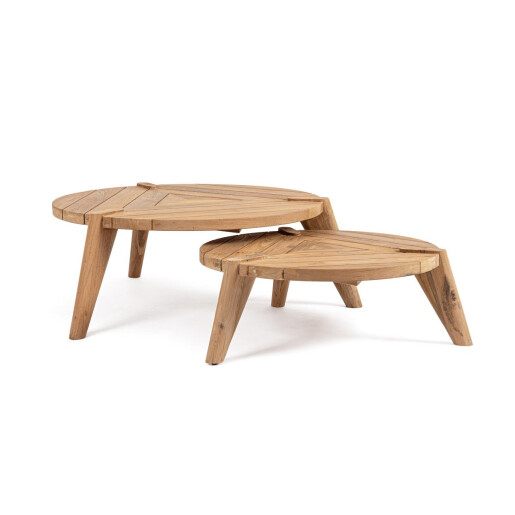 Set 2 masute lemn maro Camden 80x37 cm, 100x45 cm
