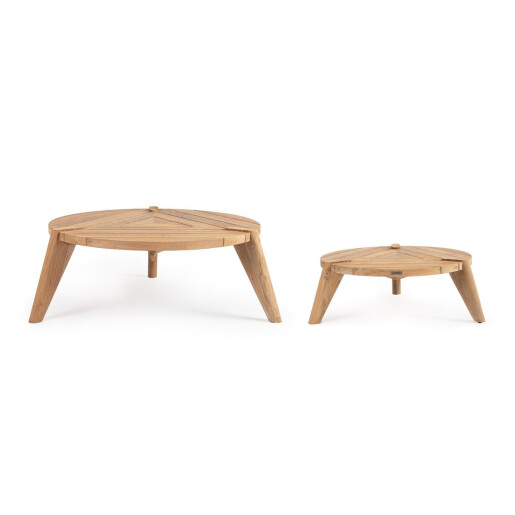 Set 2 masute lemn maro Camden 80x37 cm, 100x45 cm