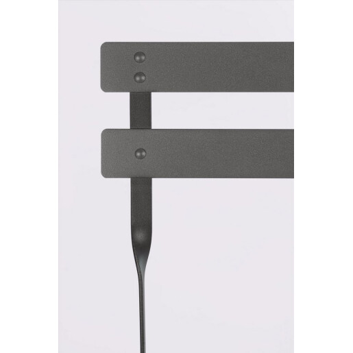 Set mobilier gradina masa, 2 scaune otel gri charcoal Austin 41x46x80x44h1(x2); ø60x71h