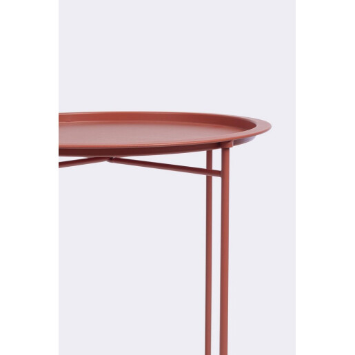 Masuta cafea otel caramiziu Austin Ø46x52h