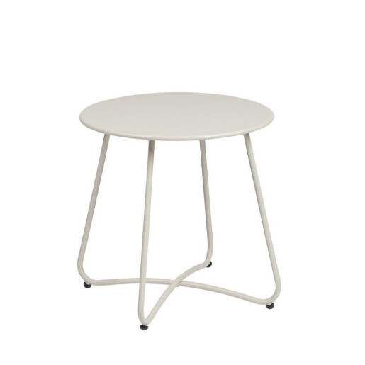 Masuta cafea otel crem gypsum Austin Ø45x45h