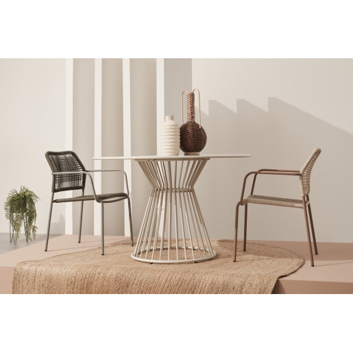 Masa rotunda otel crem gypsum Austin Ø120x75h