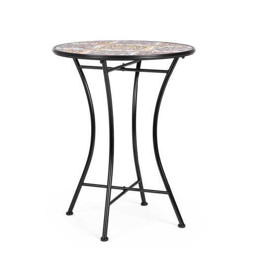 Masa rotunda otel ceramica multicolora Santorini Ø60x75h