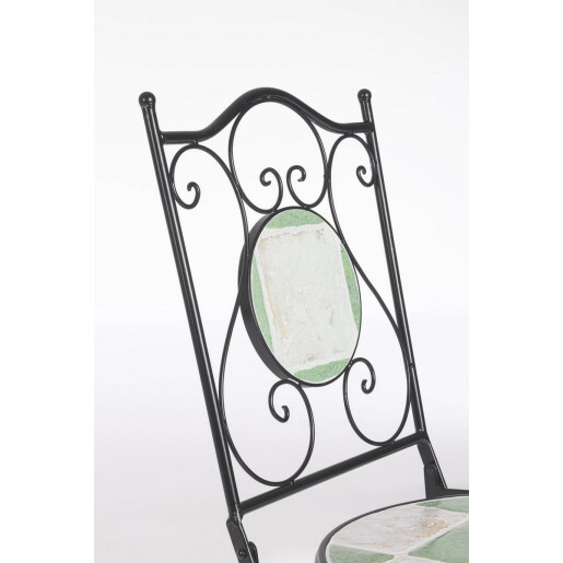 Set 2 scaune pliabile otel ceramica multicolora Loire 38x46x92h