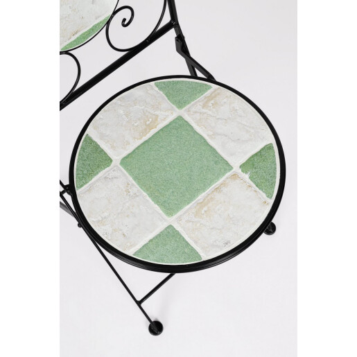 Set 2 scaune pliabile otel ceramica multicolora Loire 38x46x92h