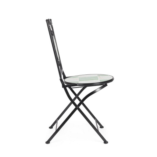 Set 2 scaune pliabile otel ceramica multicolora Loire 38x46x92h