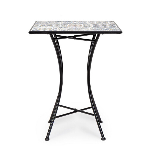 Masa otel ceramica multicolora Mykonos 60x60x75h