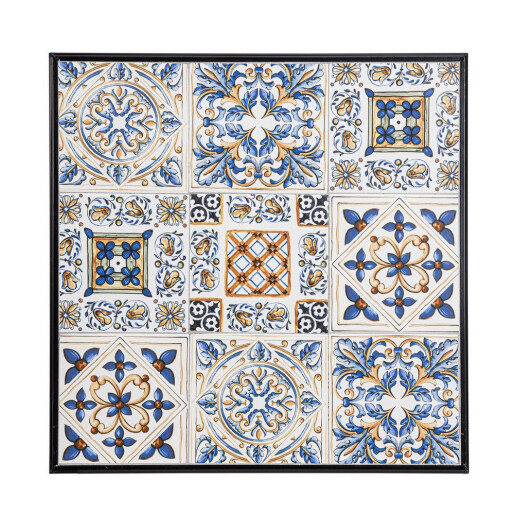 Masa otel ceramica multicolora Mykonos 60x60x75h