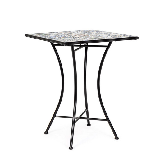 Masa otel ceramica multicolora Mykonos 60x60x75h