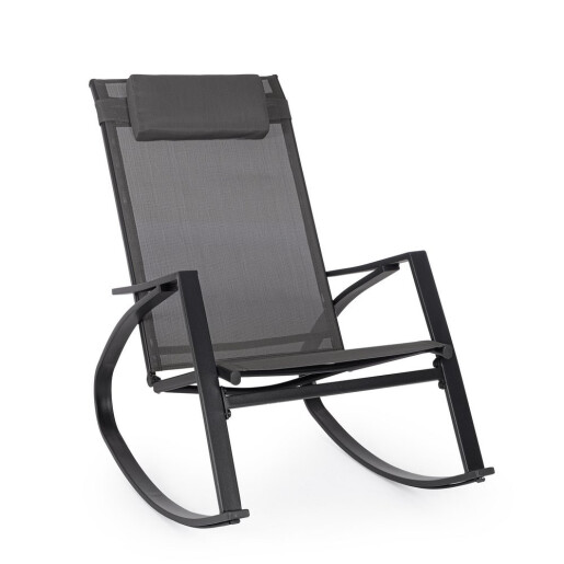 Fotoliu gradina, terasa gri charcoal Ercolano 60x107x95h