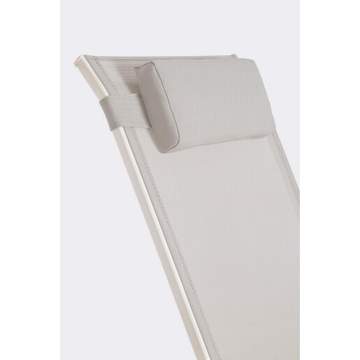 Fotoliu gradina, terasa alb gri Ercolano 60x107x95h