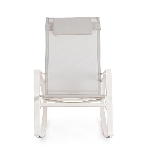 Fotoliu gradina, terasa alb gri Ercolano 60x107x95h