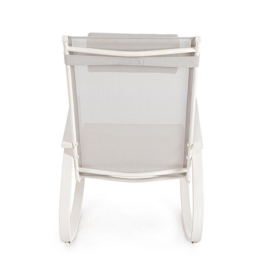 Fotoliu gradina, terasa alb gri Ercolano 60x107x95h