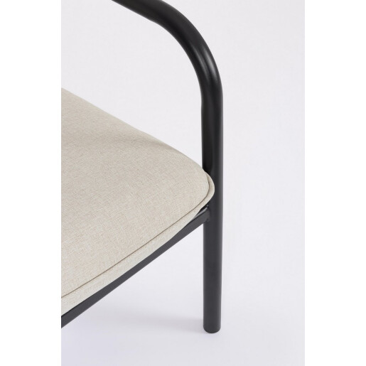 Set mobilier gradina otel gri charcoal textil bej Otsuni