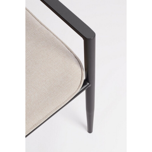 Set mobilier gradina otel gri charcoal textil bej Gargano