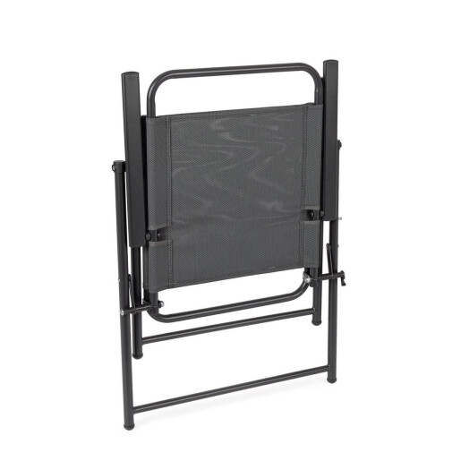 Set mobilier gradina cu umbrela soare otel gri charcoal Pompei 