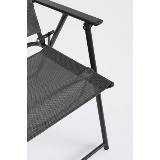 Set mobilier gradina cu umbrela soare otel gri charcoal Pompei 