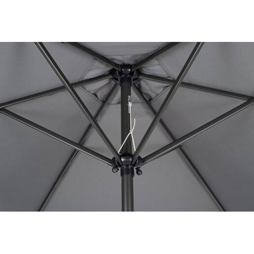 Set mobilier gradina cu umbrela soare otel gri charcoal Pompei 