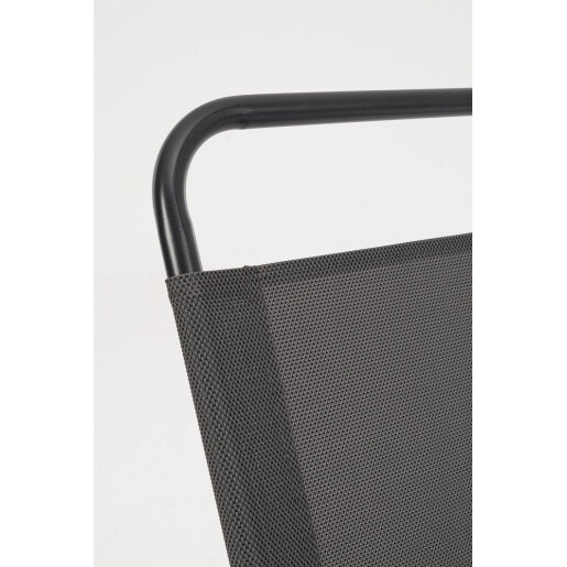 Set mobilier gradina masa, 6 scaune,  cu umbrela soare otel gri charcoal Pompei 