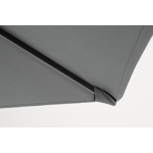 Set mobilier gradina masa, 6 scaune,  cu umbrela soare otel gri charcoal Pompei 