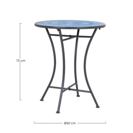 Masa rotunda otel ceramica multicolora Bisanzio Ø60x75h