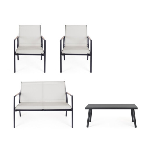 Set mobilier gradina otel textilena Marsala