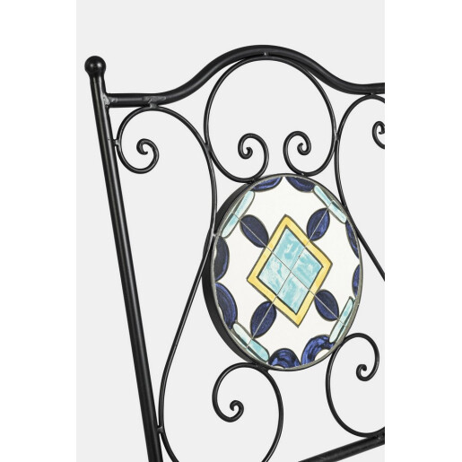 Set mobilier gradina otel ceramica multicolora Positano 38x38x92h ; ø60x75h