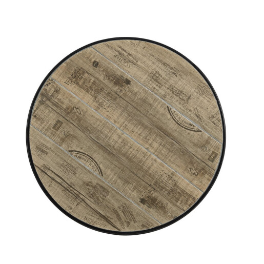 Set mobilier gradina otel negru ceramica maro Kansas 38x38x92h ; ø60x75h