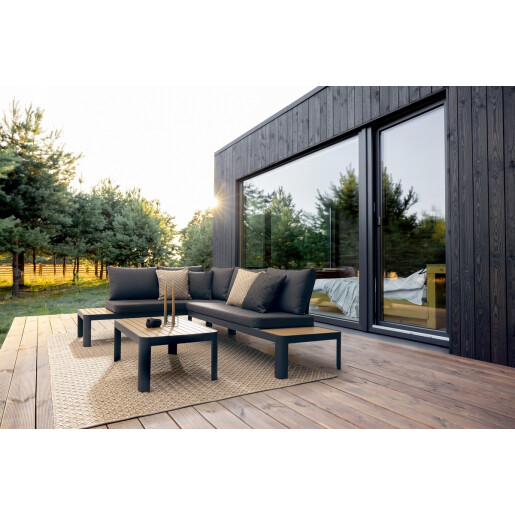 Set 2 fete perna exterior, interior gri Daya 45x2.3x45 cm