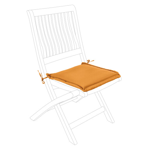 Set 4 perne scaune textil galben 42x42x3 cm