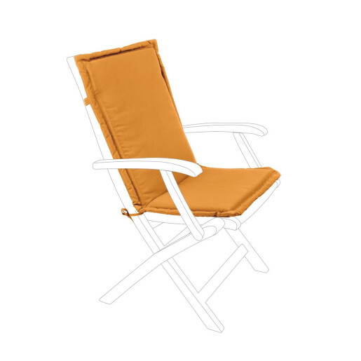 Set 2 perne scaune gradina textil galben 45x94x3 cm